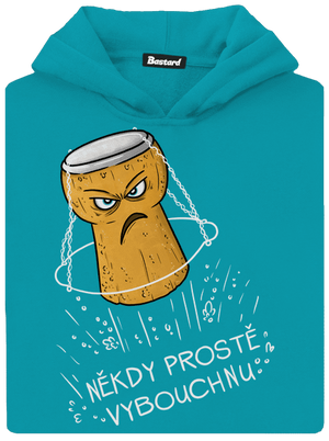 Někdy vybouchnu dětská mikina klokanka Hawaiian Blue