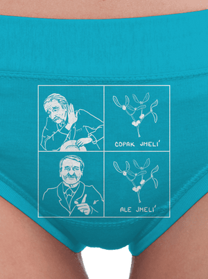 Cimrman: Copak jmelí dámské kalhotky Turquoise
