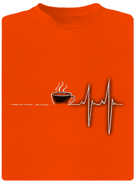 Coffee help pánské sportovní tričko Neon Orange