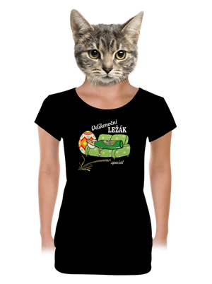 Velikonoční ležák dámské tričko s lemem Black