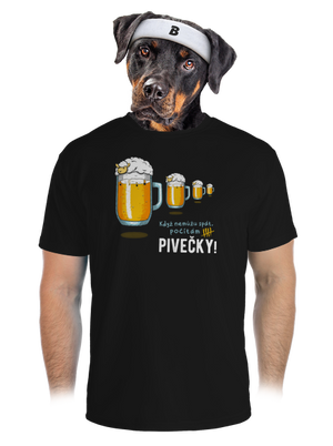 Pivečka pánské sportovní tričko Black