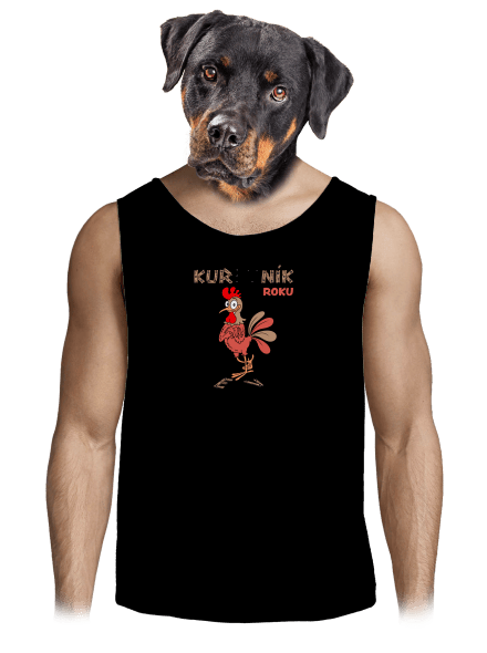 Kur(ev)ník roku pánské tílko Black