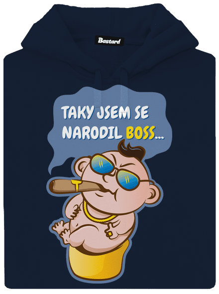 Boss pánská mikina klokanka Navy