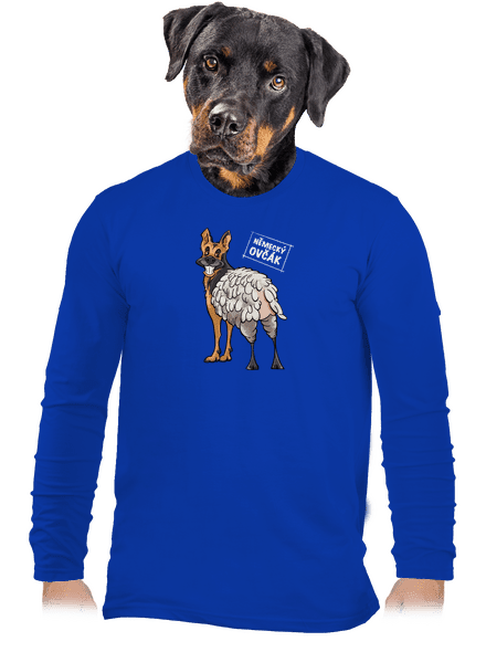 Německý ovčák pánské dlouhý rukáv Royal Blue