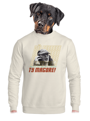 B18: Jiří Kára unisex mikina bez kapuce Off White