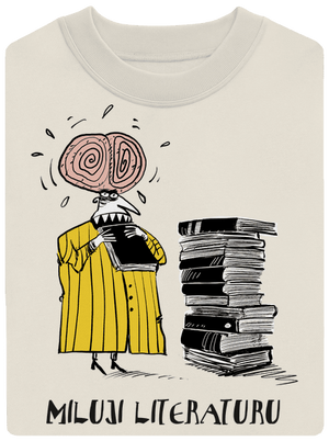 Miluji literaturu unisex mikina bez kapuce Off White