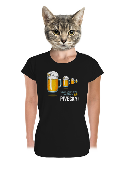 Pivečka dámské tričko premium Black