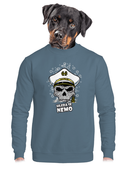 Kapitán Nemo unisex mikina bez kapuce Nordic Blue