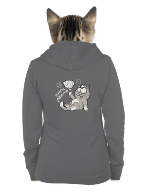 Macek a Micina dámská mikina na zip Steel Gray