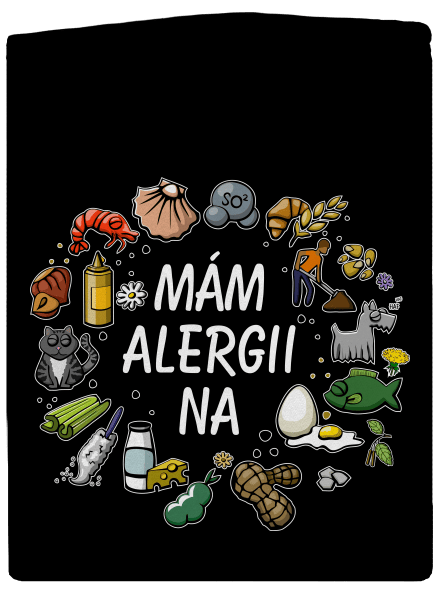 Mám alergii na... + fix dámská mikina na zip Black