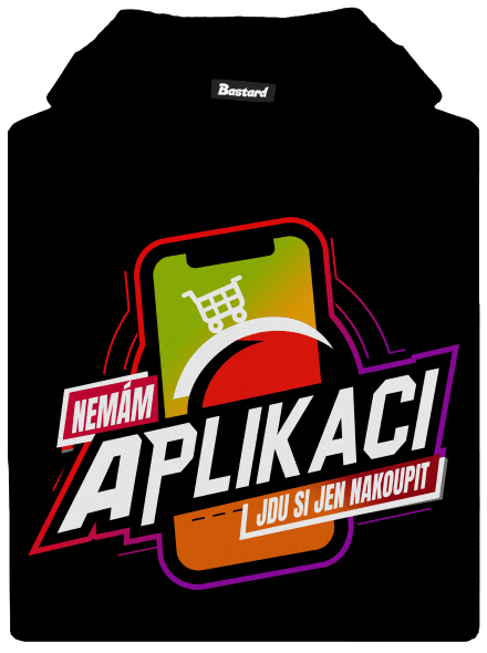 Nemám aplikaci dětská mikina klokanka Black