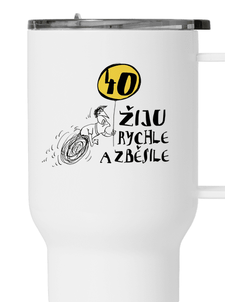 Žiju rychle a zběsile termohrnek White