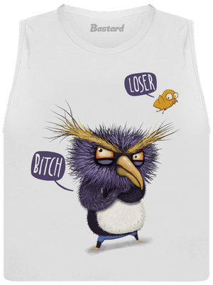 Tučňák prostě nelétá dámské tílko volné White