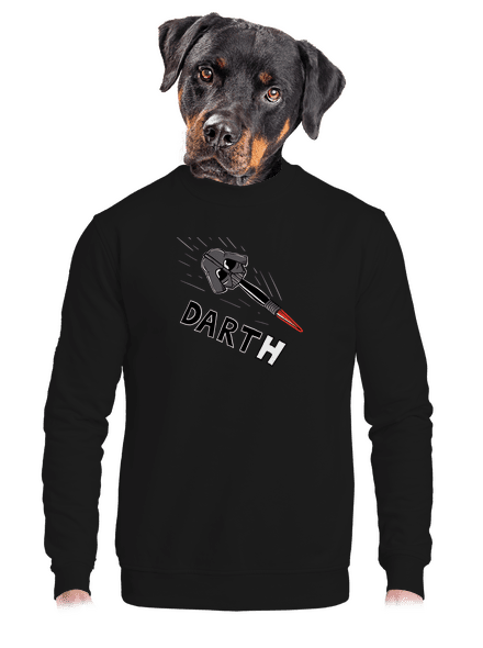 Dart(h) unisex mikina bez kapuce Black