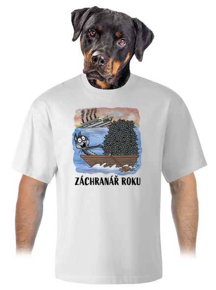 Záchranář roku unisex tričko oversized White