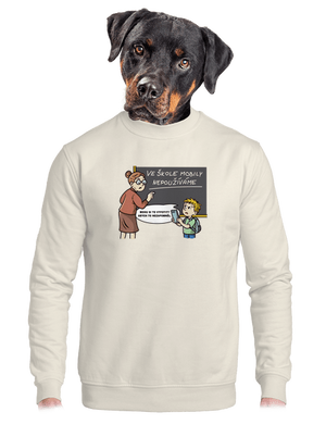 unisex mikina bez kapuce