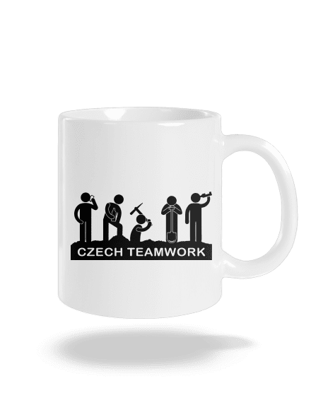 Czech Teamwork klasický hrnek White