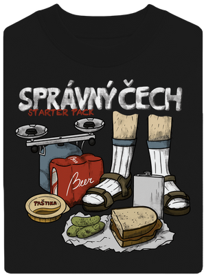 Správný Čech unisex mikina bez kapuce Black