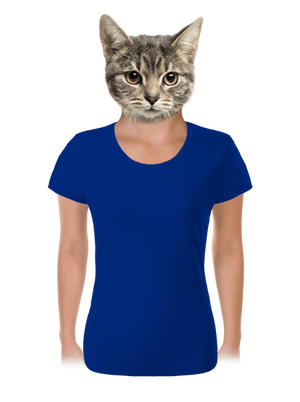 Bez potisku dámské tričko Royal Blue Mal