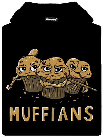 Muffians dětská mikina klokanka Black