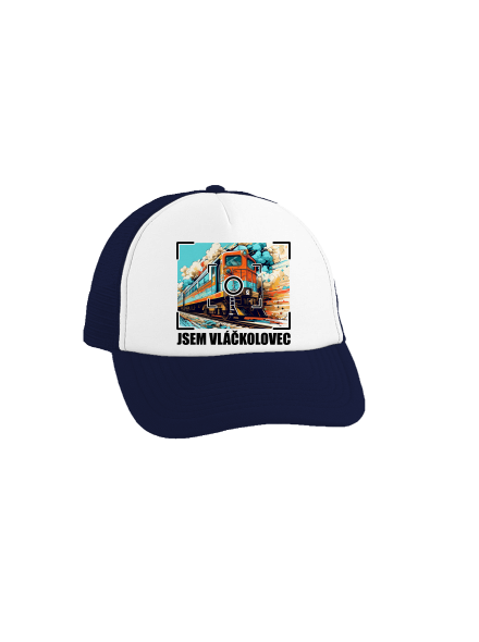 Jsem vláčkolovec kšiltovka truckerka French Navy cap