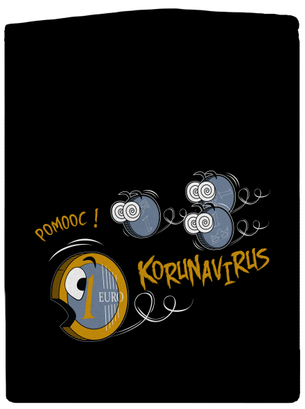 Korunavirus na útěku pánská mikina na zip Black