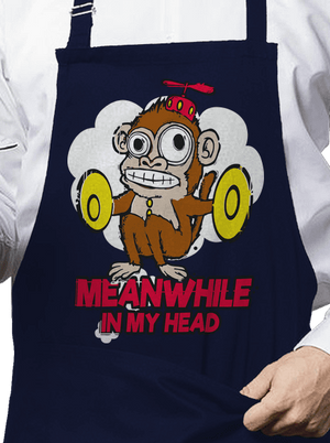 Monkey in my head zástěra Navy