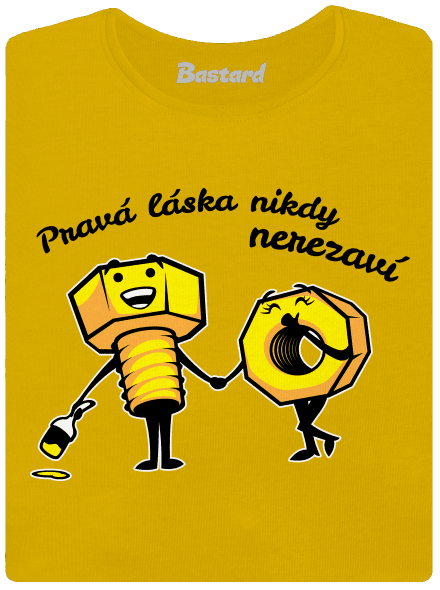 Pravá láska dámské tričko Yellow