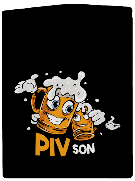 Pivson pánská mikina na zip Black