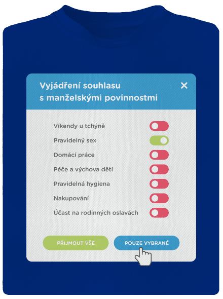 Manželské povinnosti pánské sportovní tričko Royal Blue Mal