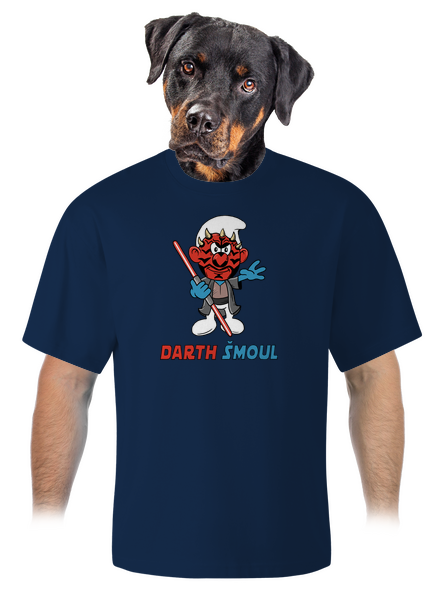 Darth Šmoul unisex tričko oversized Midnight Blue