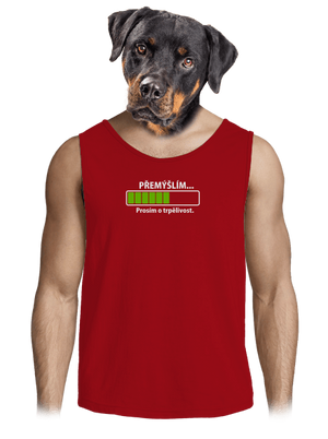 Přemýšlím pánské tílko Red