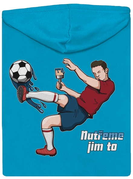 Natřeme jim to - Fotbal dámská mikina na zip Blue Atol