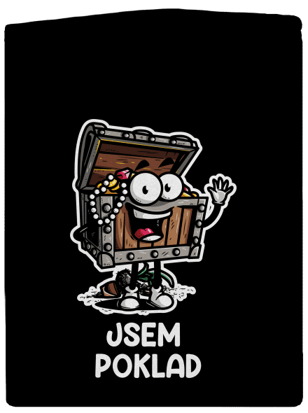 Jsem poklad dámská mikina na zip Black