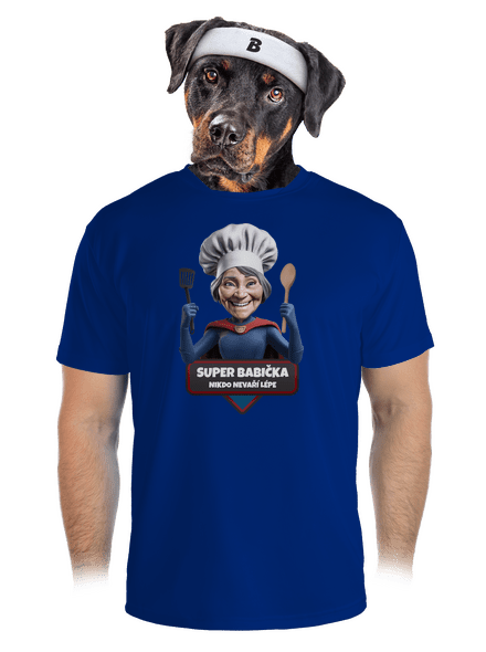 Super babička pánské sportovní tričko Royal Blue Mal