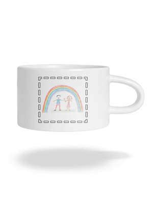 Dětské kresby - nahraj vlastní hrnek makronka White