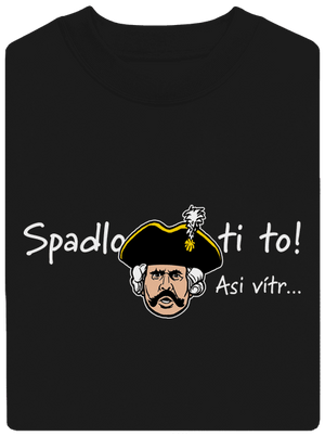 Spadlo ti to unisex mikina bez kapuce Black