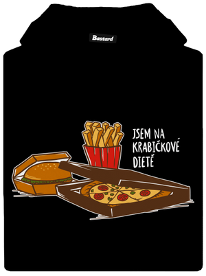 Krabičková dieta dámská mikina klokanka Black