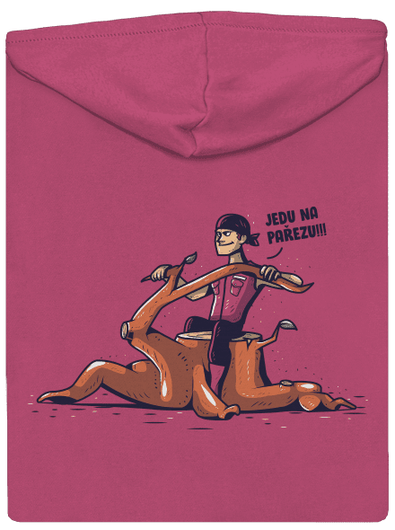 Pařez dámská mikina na zip Magenta