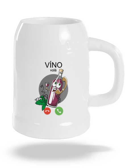 Červené víno volá půllitr White