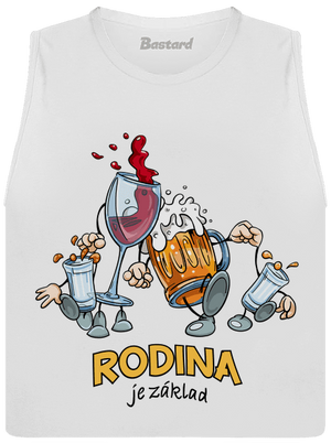 Rodina je základ dámské tílko volné White