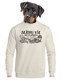 unisex mikina bez kapuce