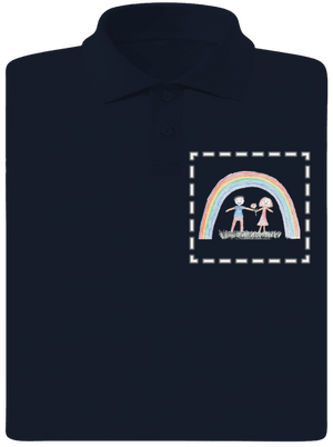 Dětské kresby - nahraj vlastní pánská polokošile Navy Mal