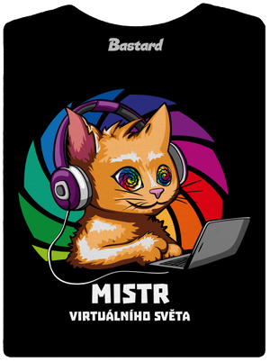 Mistr virtuálního světa dámské tričko s lemem Black