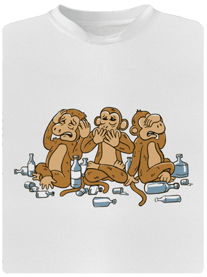 Trojnásobná opice pánské sportovní tričko White