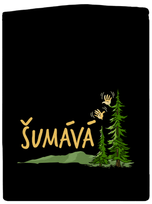 Šumává pánská mikina na zip Black