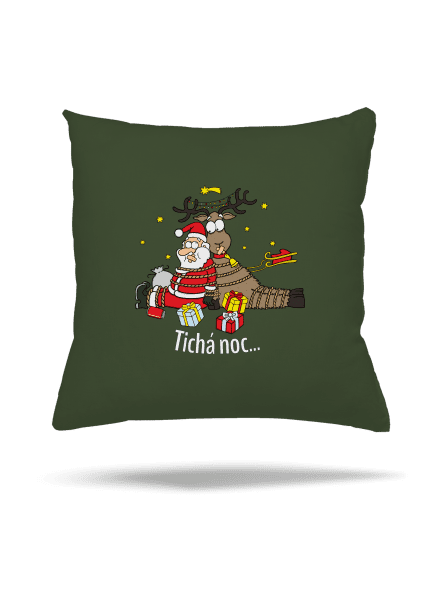 Tichá noc polštář Olive Green