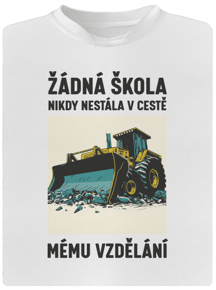 Žádná škola dětské sportovní tričko White