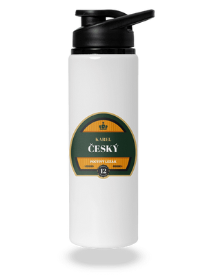 Pivní etiketa lahev na vodu White