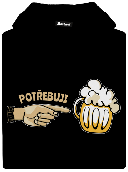 Rodinné potřeby pánská mikina klokanka Black